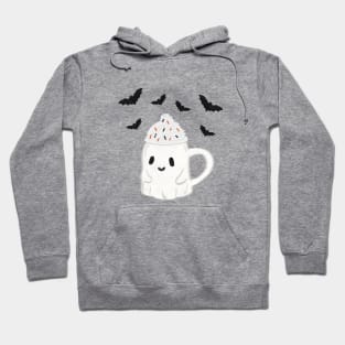 Cute ghost art, spooky cute ghost mug drawing Hoodie